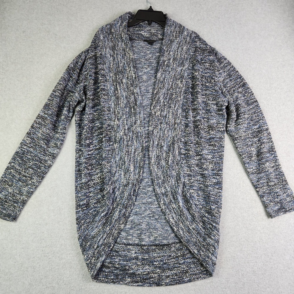 Aeropostale Longline‎ Cardigan Womens Large Blue Knitted Cocoon Open Front